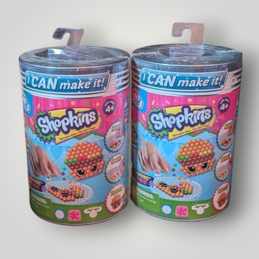 2 Shopkins Beados Food Craft Can I Make It Play Spray Create Hamburger Easy Lot